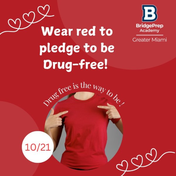 Wear Red to pledge to be Drug-free