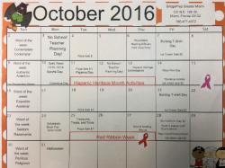 October Calendar and Newsletter