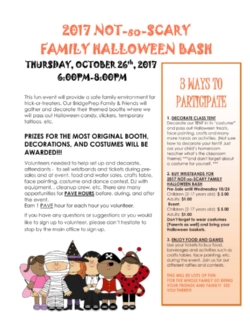 Our “Not-so-Scary Family Halloween Bash is on Thursday, October 26th!