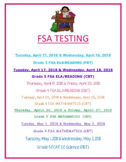 FSA testing flyer 