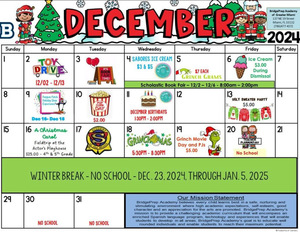 It's the most wonderful time of the year! Here is our December Calendar ☃️